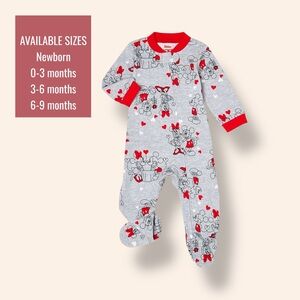 Adorable Disney Baby footed sleeper featuring Mickey & Minnie | NWT